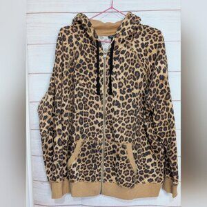 Euc Torrid Leopard Print Women's Full Zip Hoodie Size 2